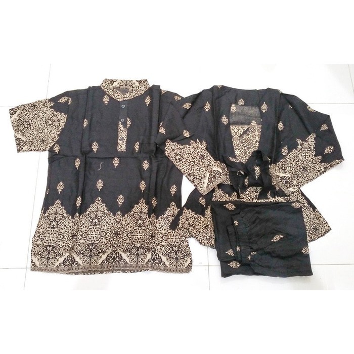 Andina hitam/ baju couple / gamis couple / kemeja couple / batik coupl