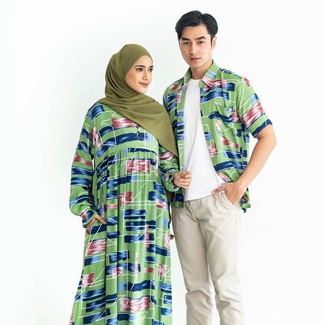 BAJU KEMEJA COUPLE SERI 2 I Kemeja Pria Motif lengan Pendek