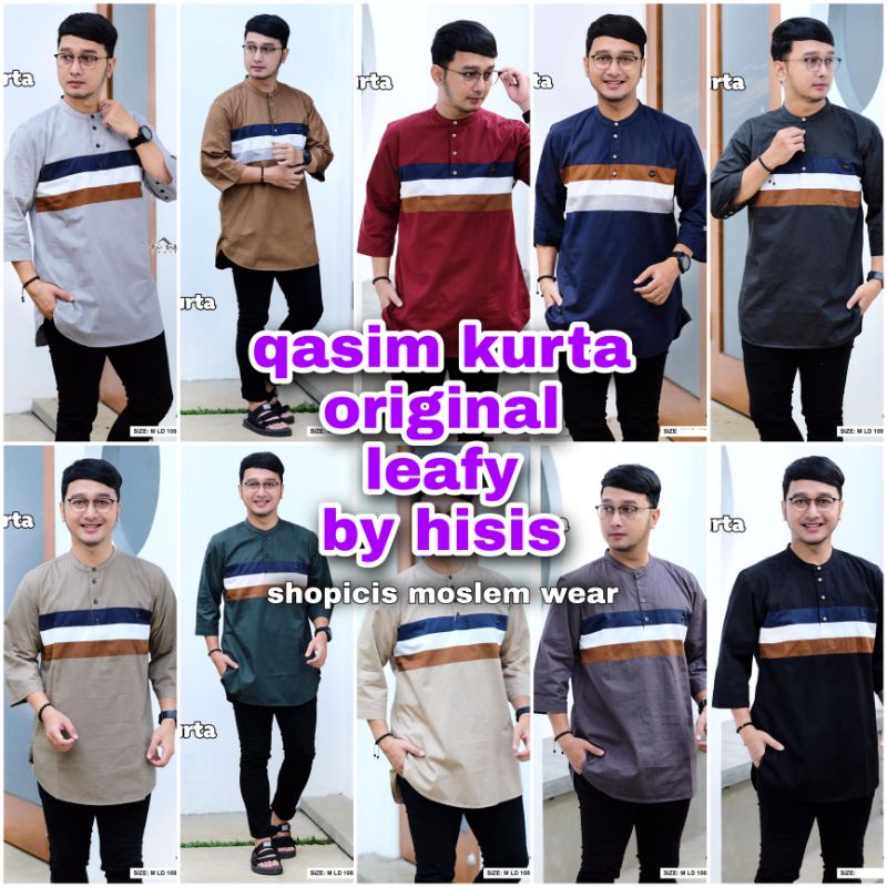 Qasim Kurta Original Leafy Hisis Kurta Dewasa Baju Koko Dewasa Baju Muslim Pria Dewasa Shopicis Mosl