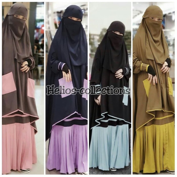 PREMIUM SET HAFSAH/GAMIS SYARI/GAMIS MURAH/GAMIS CADAR/GAMIS L - HITAM, M