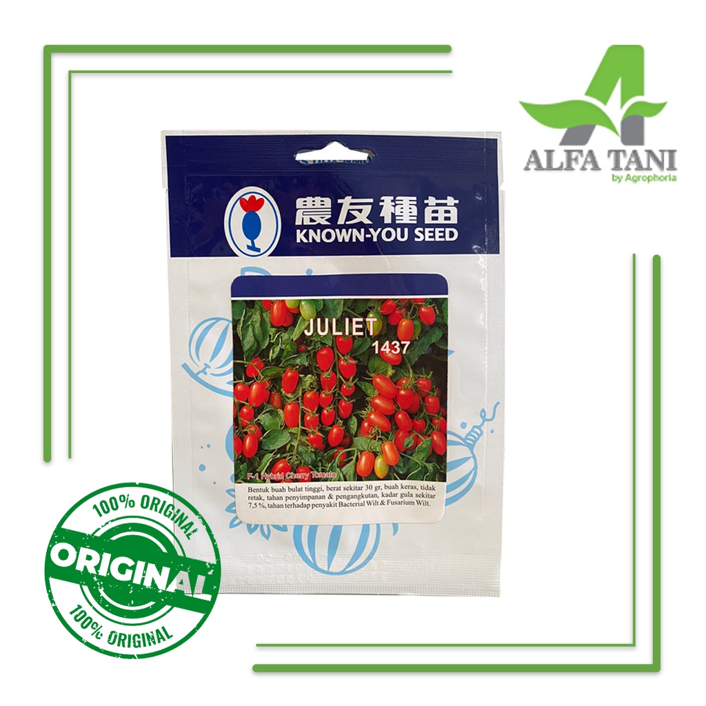 Benih Tomat Cherry Juliet 100 seeds / Tomat Mini / Known You Seed