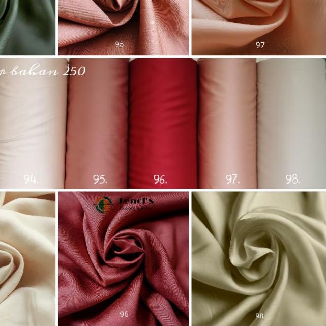 ❆ Bahan Kain Tencel Polos Meteran / Sprei dan Bedcover Tencel Polos ➦