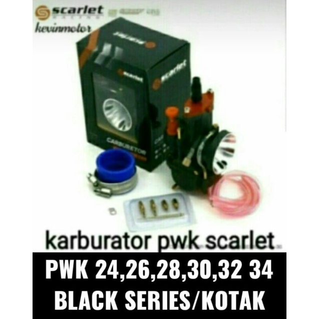 PWK PE  24,26,28,30,32,34 UNIVERSAL ORIGINAL SCARLET RACING BLACK SERIES KOTAK  KARBU KARBURATOR CAR