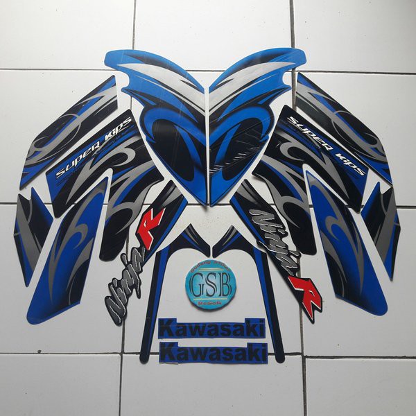 stiker ninja r 2012 Biru