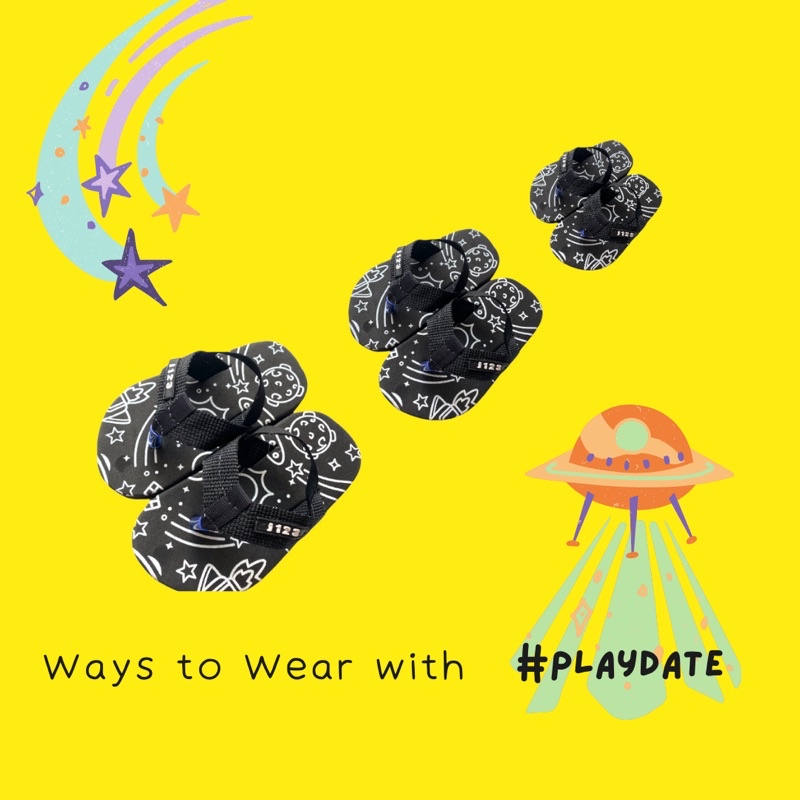 Sandal Jepit Casual Anak Bayi Laki Laki Perempuan 1-2 Tahun Sepatu Sendal Gunung Anak Laki Laki Perempuan Balita Kids Sandal Jepit Motif Space