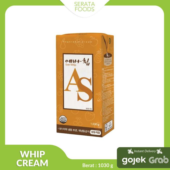 

(BISA COD) EVER WHIP non dairy whipping Cream AS 1L