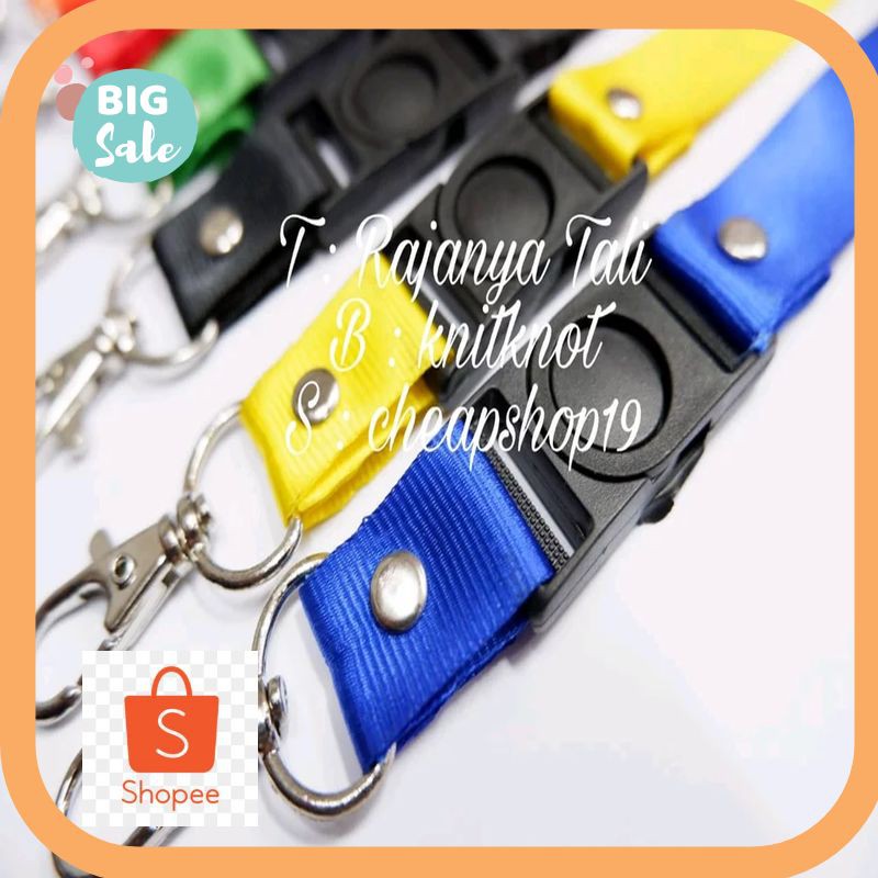

Termurah tali idcard lanyard nametag 2cm stoper putar dengan sablon Kekinian