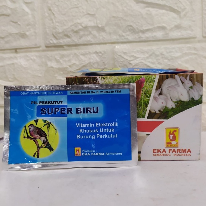 Pil Perkutut Super Biru vitamin elektrolit khusus burung perkutut