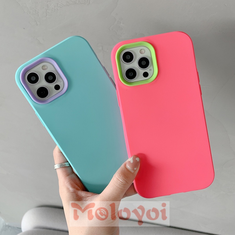 Case Bahan Tpu Warna Permen Tahan Banting Untuk Iphone 7 6 6s 8 Plus X Xr Xs Max 11 13 12 Pro Max Se 2020