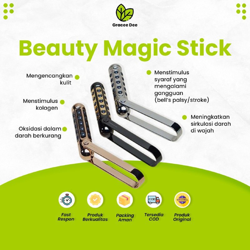 Alat Pijat Wajah Beauty Magic Stick Batu Germanium MCI Gracee Dee Terapi Wajah Mengencangkan Kulit O