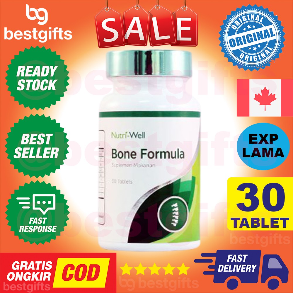 NUTRIWELL NUTRI WELL BONE FORMULA OSTEOPOROSIS TULANG GIGI GUSI MENGATUR DENYUT JANTUNG 30 TABLET