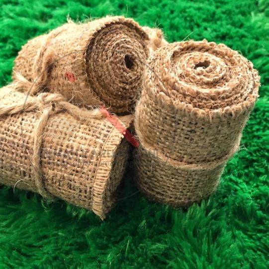 

SALE!! KODE-491 Pita Goni Obras Krem 5 x 115 CM - Pita Dekorasi - Pita Souvenir - Pita Aksesoris