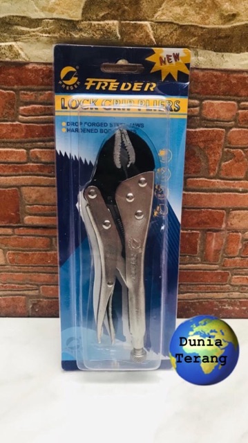 Tang Buaya FREDER Bengkok 10 in - Curved Locking Pliers 10in - Vise Grips 10&quot; Tang Jepit Grip Vice