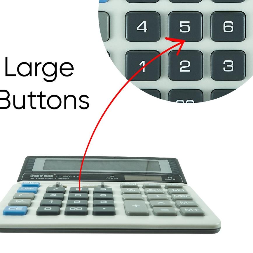 

Quality Control✅Calculator Kalkulator Joyko CC-810CH 14 Digits Check Correct|KD7