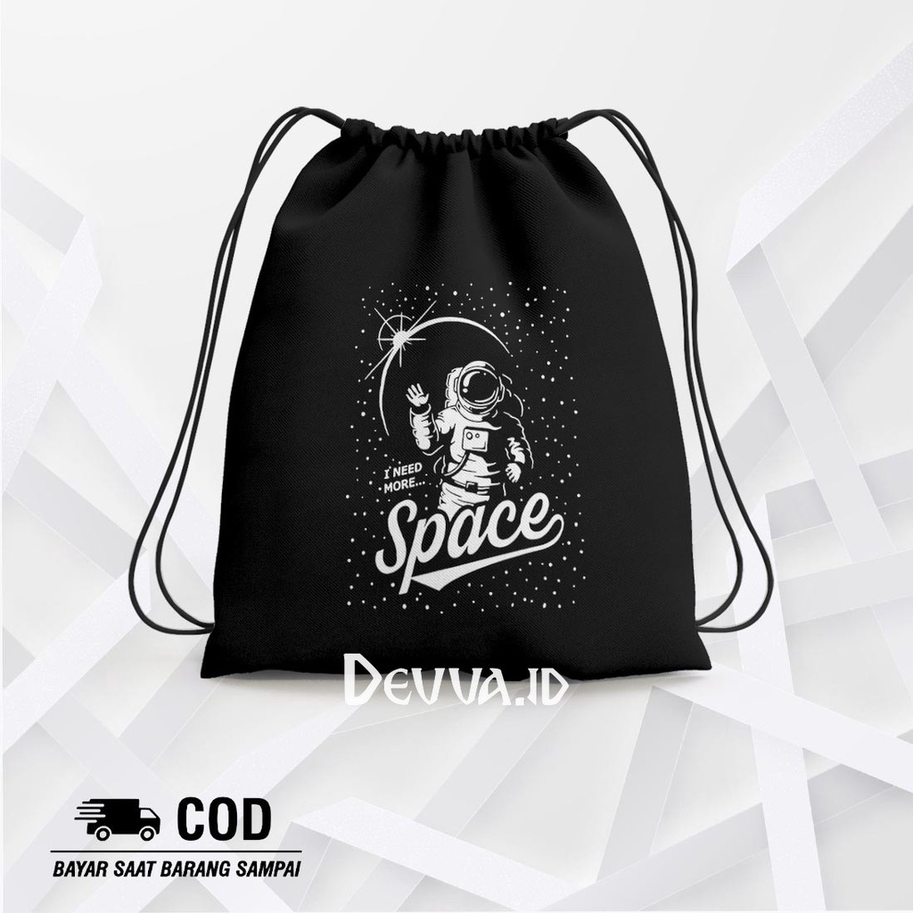 Tas Serut Space String Bag Bts Muat Banyak Barang Ukuran 36 X 31 Cm | Devva.Id