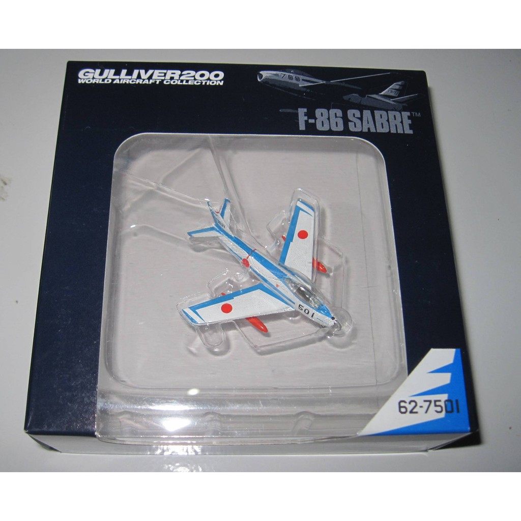 Miniatur Pesawat Diecast Pesawat Militer Aircraft Jet F-86 Sabre Blue Impulse Gulliver 200 1:200