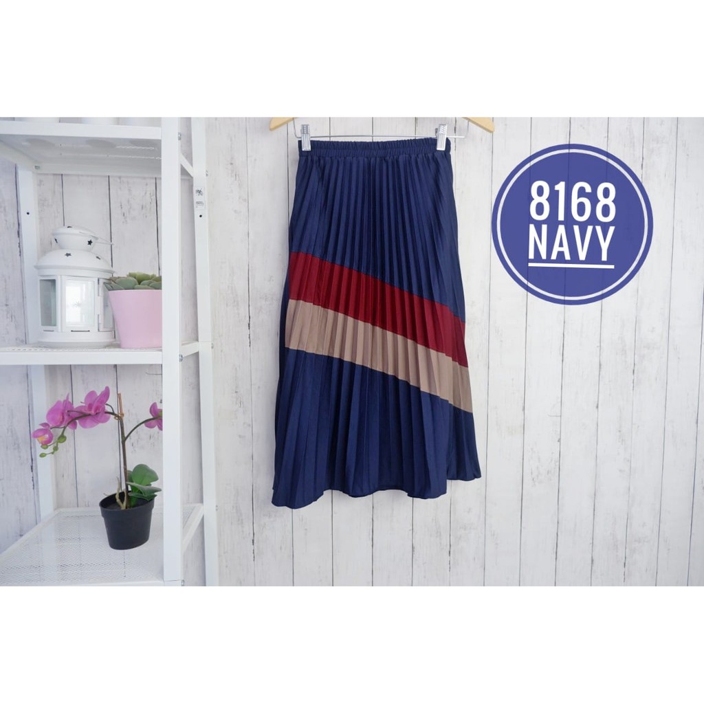 ROK PLISKET ANAK KOMBINASI 8168 PRISKET ANAK PANJANG PLEATED SKIRT FLARE SKIRT MAYUNG FLOWY REMPEL