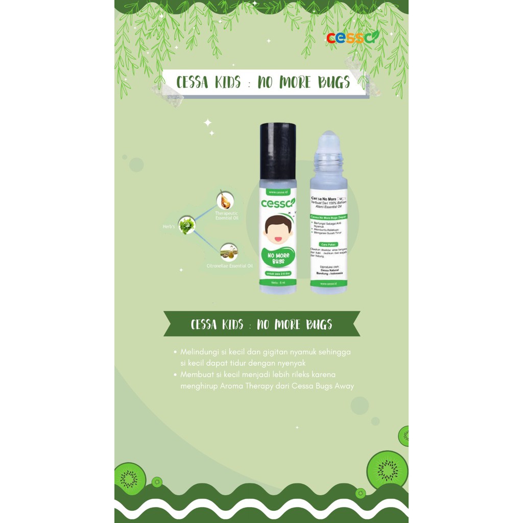 Cessa Essential Kids Oil 8ml Minyak Oles Alami Anak 2-8 Thn Roll