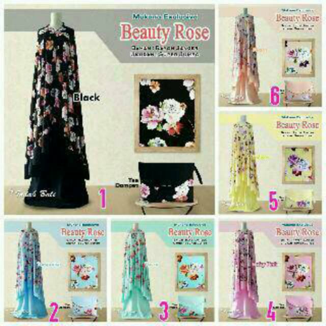 mukena katun beauty rose