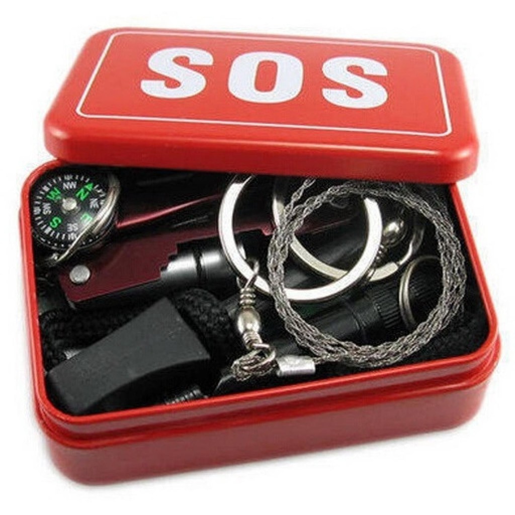 Portable SOS Tool Kit Earthquake Emergency Onboard Set Perlengkapan Outdoor Survival Berkualitas