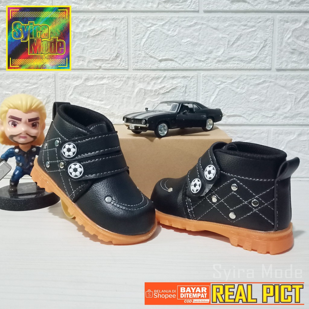 Sepatu Anak Laki-Laki / Sepatu Anak Usia 1 - 3 Tahun. Boot Cassual Prepet-2 (Motif Jahit)