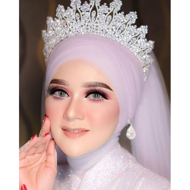 Soft Tulle Polos Pengantin / Tille Lembut Flowy / Turban Pengantin