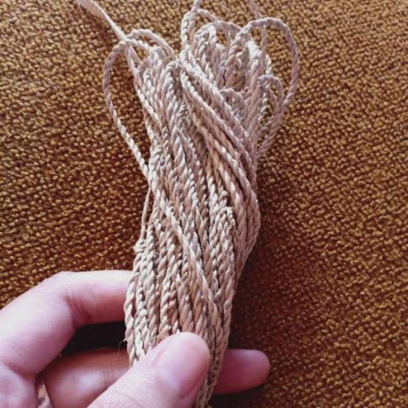 Prakarya kerajinan tali dari pelepah pisang kering/batang pisang kering kerajinan tali tugas sekolah