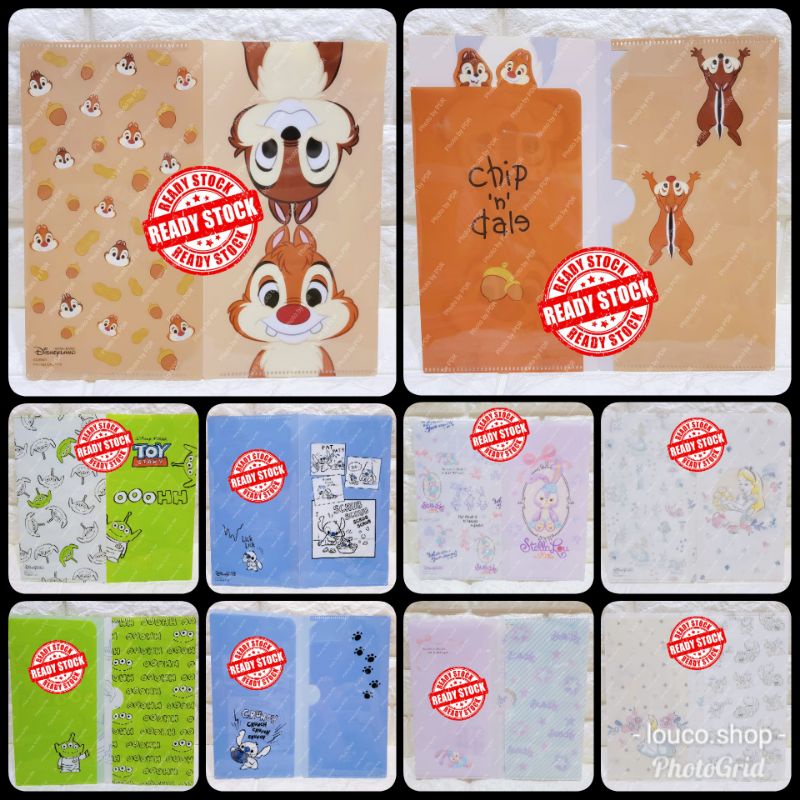 

Map Tempat Masker Disney Karakter Chip and Dale Alice In Wonderland Stella Lou Aliens Toy Story Stitch Muat 2 Lembar