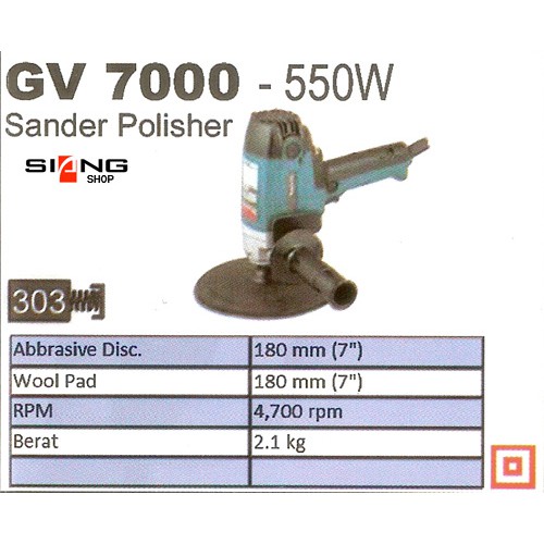 Makita GV 7000 / GV7000 Mesin Poles 7&quot;