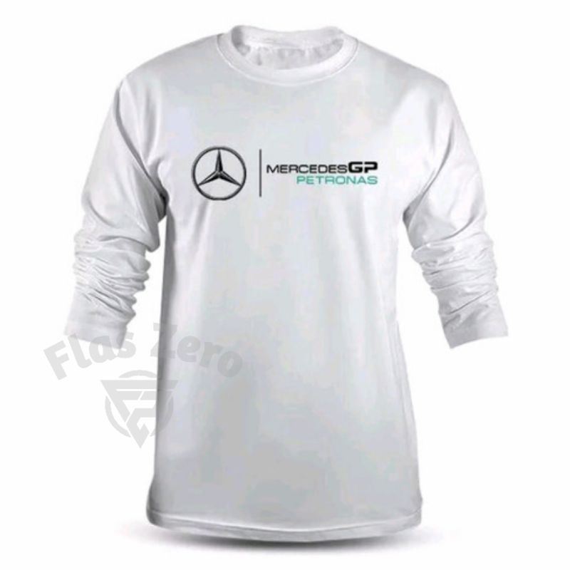Baju Kaos Pria Lengan Panjang Mercedes Benz Gp Petronas