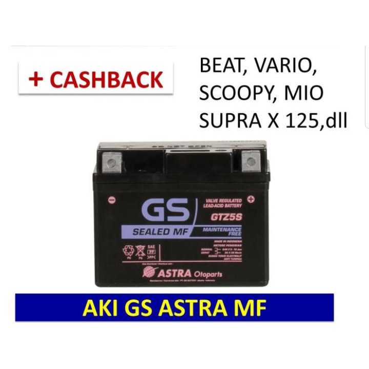 Aki kering matic GS astra 3,5 amper