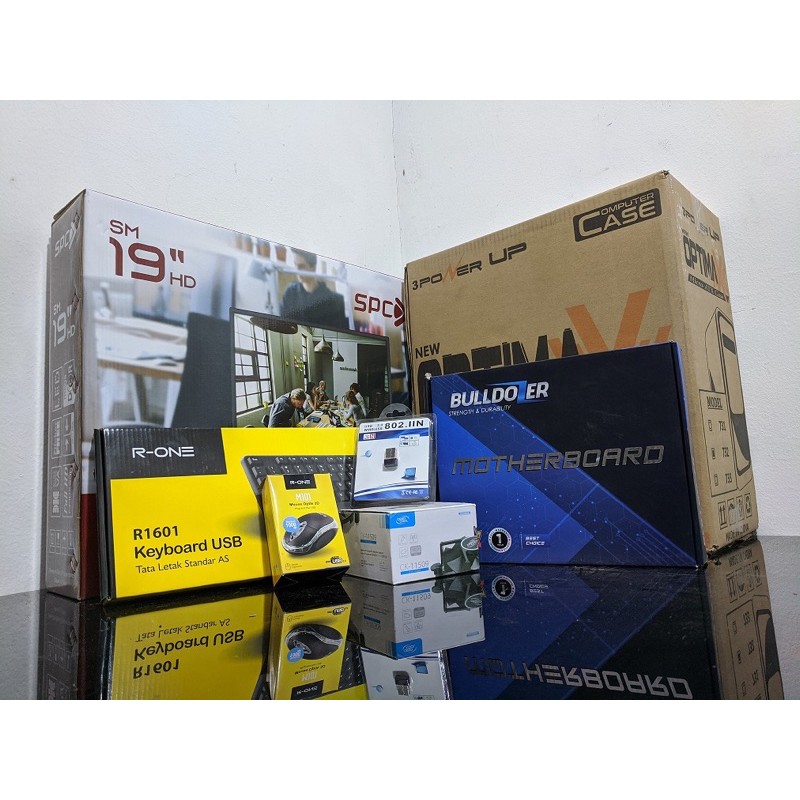 PAKET LENGKAP PC INTEL CORE 2 DUO DDR3 MONITOR LED 19&quot;