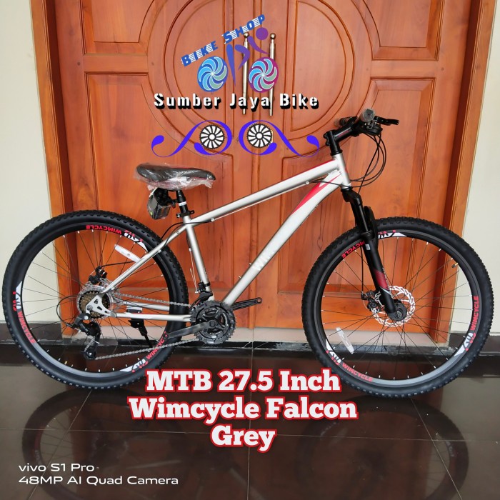 Sepeda Gunung MTb 27.5 Inch Wimcycle FALCON - Abu-abu