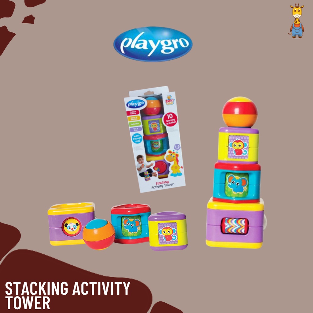 Playgro Stacking Activity Tower | Mainan Anak Anak