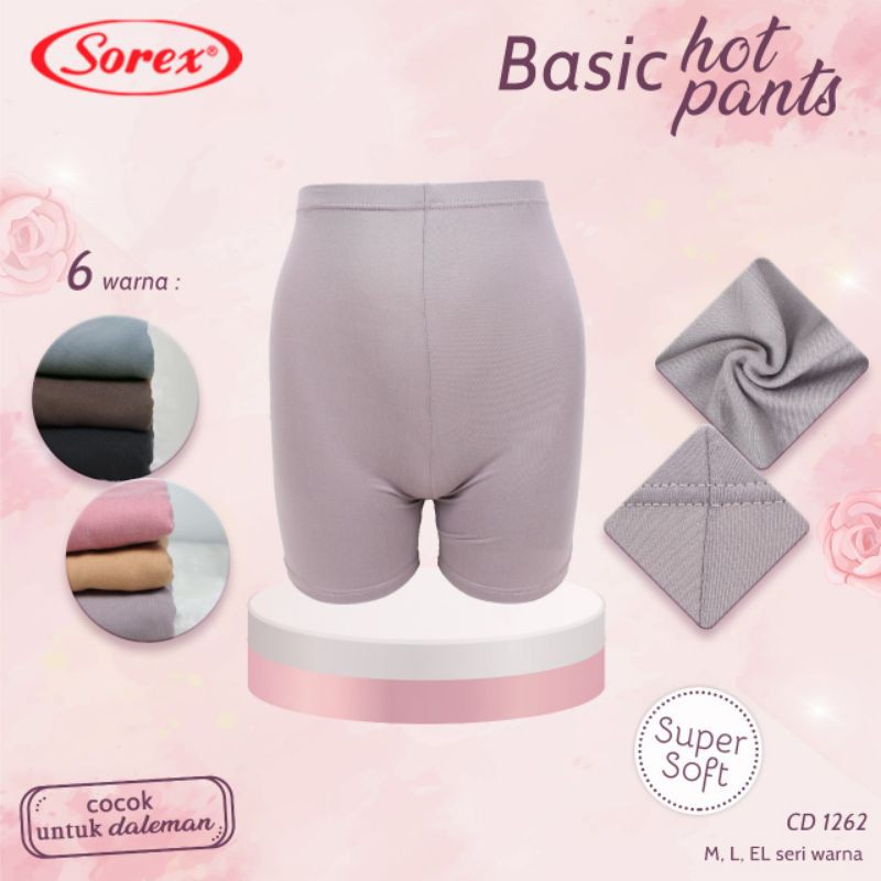 Sorex 1262 hotpant celana dalam wanita basic supersoft (M,L,EL)