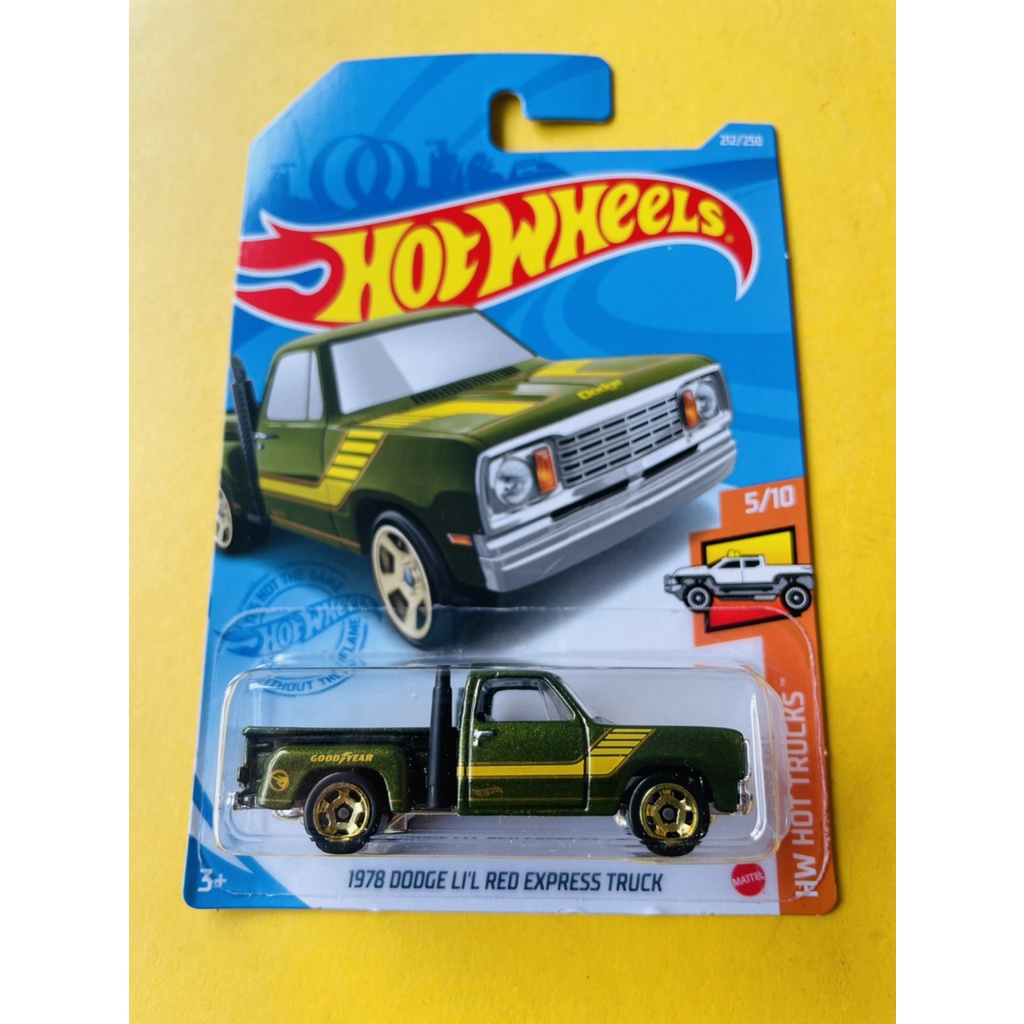 HOTWEELS HOT WHEELS 1978 DODGE LI'L RED EXPRESS TRUCK HIJAU TREASURE HUNT LOT M 2021 HW HOT TRUCKS