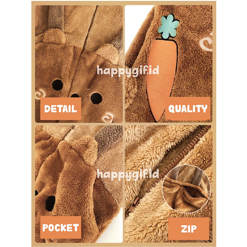 CARROT BEAR BAJU TIDUR KOSTUM DASTER PIYAMA ONESIE KIGURUMI