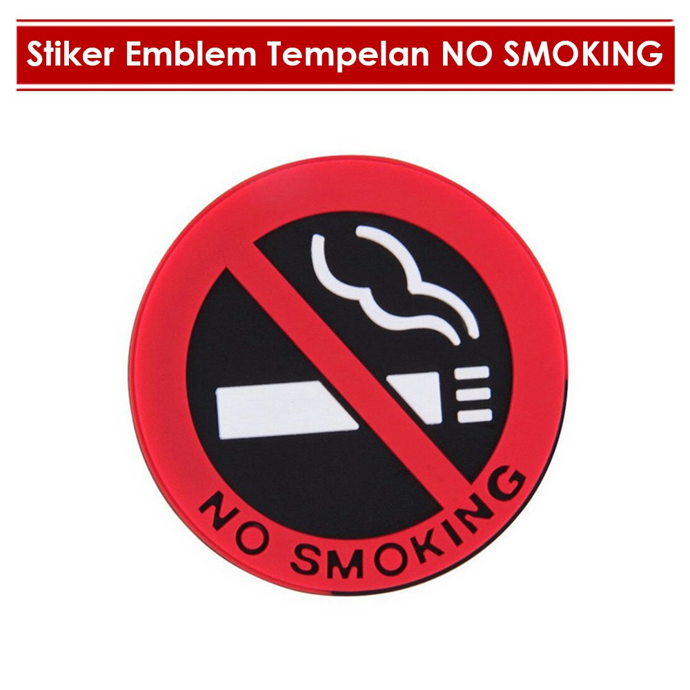 Stiker NO SMOKING Dilarang Merokok Tempelan Dasboard Mobil