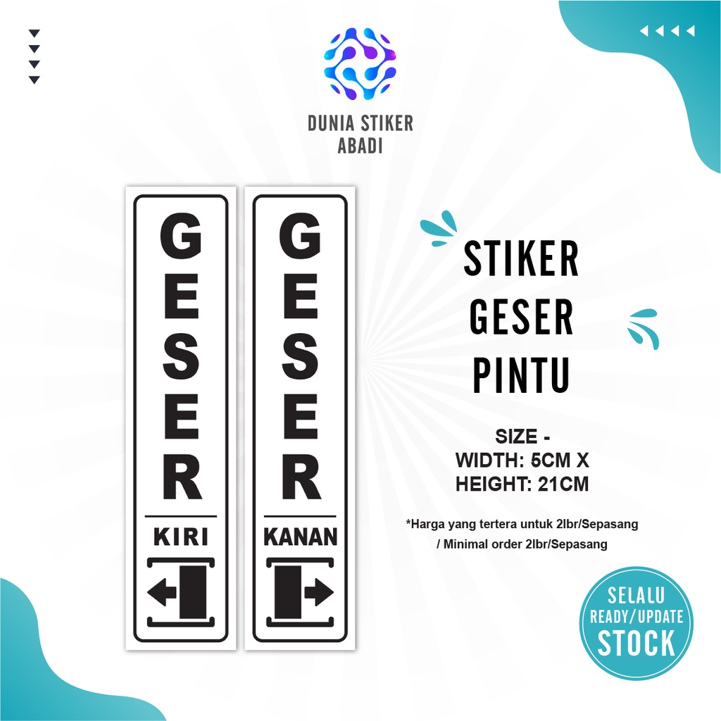 

Stiker Geser Pintu (5x21cm) - per/1 pasang