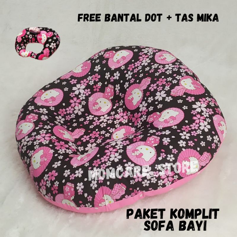 Paket komplit / Sofa bayi + Bantal dot +Tas mika-PAKETKOMPLIT#45