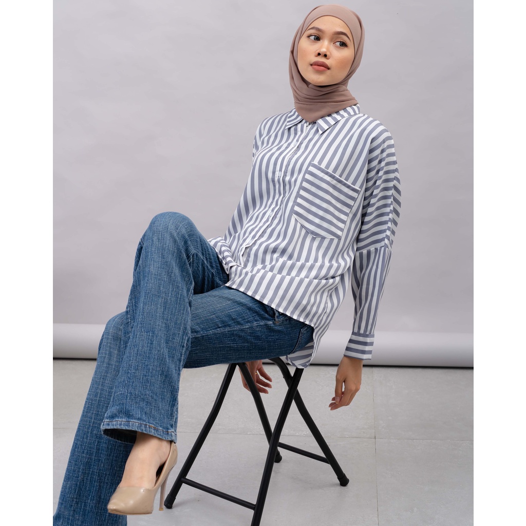 KEMEJA SALUR KATUN CATRINE DAILY SHIRT OFFICE SHIRT PREMIUM B562 CO