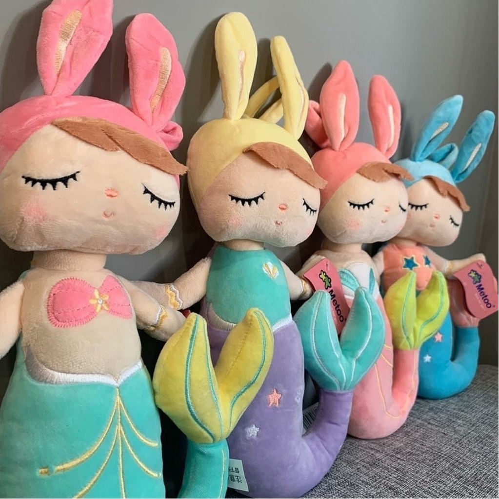 Boneka Metoo angela Boneka putri duyung lucu tinggi 38cm berlebel SNI