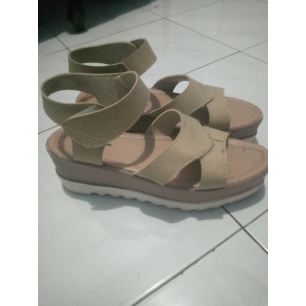 CLARISSE SHOES / WEDGES CANTIK WANITA SIZE 40