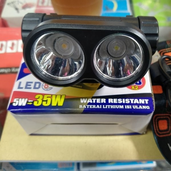 SENTER KEPALA KABUT LED MS1923 3MODE PUTIH KUNING DIMMER HEADLAMP