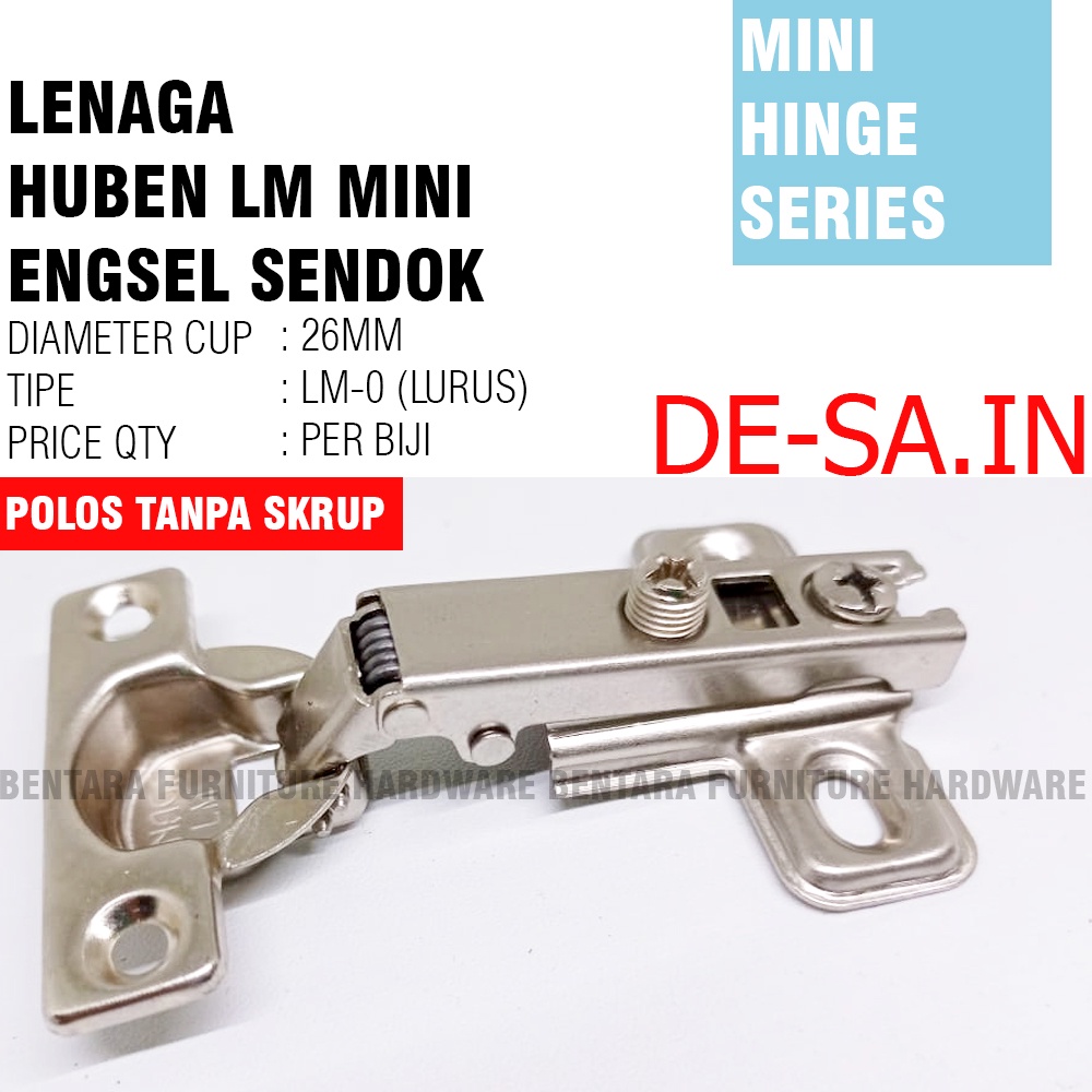 LENAGA BY HUBEN EK SERIES - ENGSEL SENDOK SLOW MOTION HINGE EK-0 EK-8 EK-16 LURUS SETENGAH FULL BUNGKUK INSET HALF FULL OVERLAY