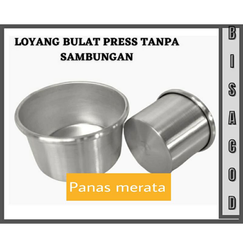 Loyang bulat press tanpa sambungan mini/loyang bolu/ loyang kue press mini uk 10cm tinggi 7cm