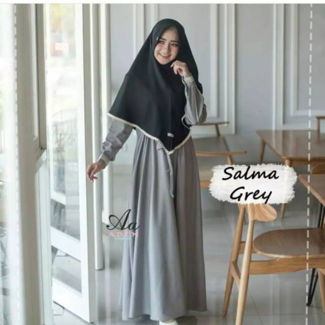 Salma dress baju gamis fashion muslim pakaian wanita