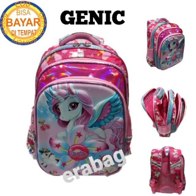 tas ransel karakter genic sekolah anak wanita unicron