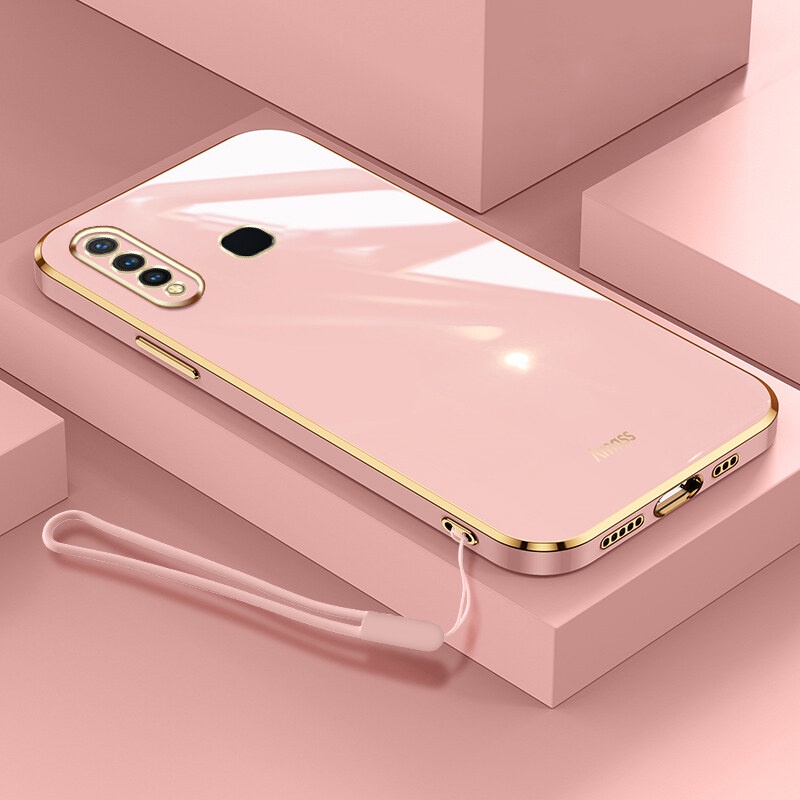 Soft case Hp Dengan Tali Untuk Vivo Y19 / U3 / Y5S