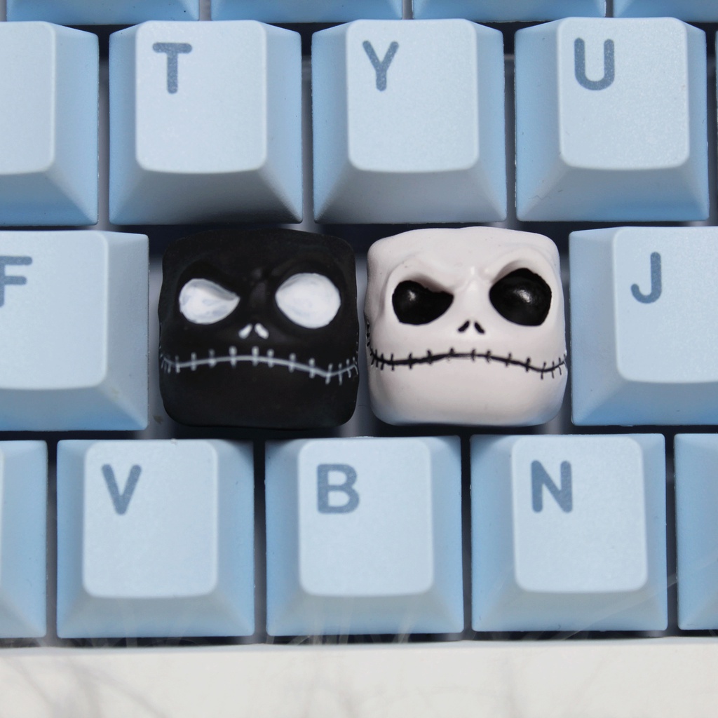 Halloween Black White Simplicity Keycap The Nightmare Before Christmas